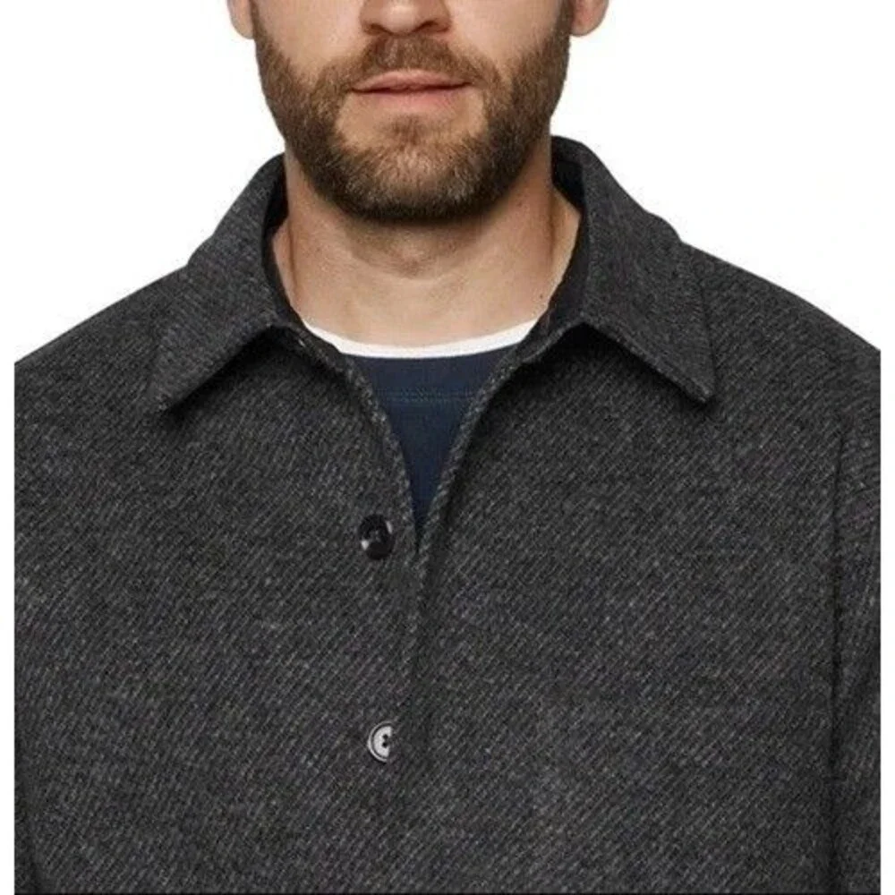 Banana Republic Men's Medium Black Shirt Jacket Button NWT